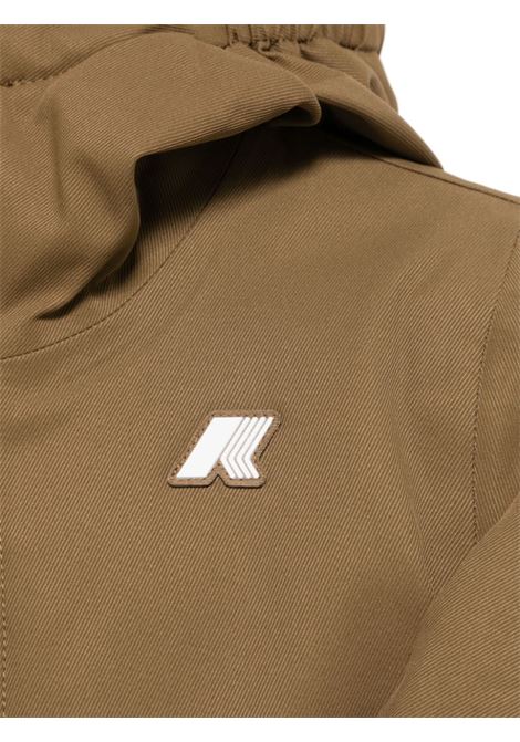 Piumino Marmotta con logo K-WAY KIDS | K1128FWAS6 BROWN C/BEIGE G